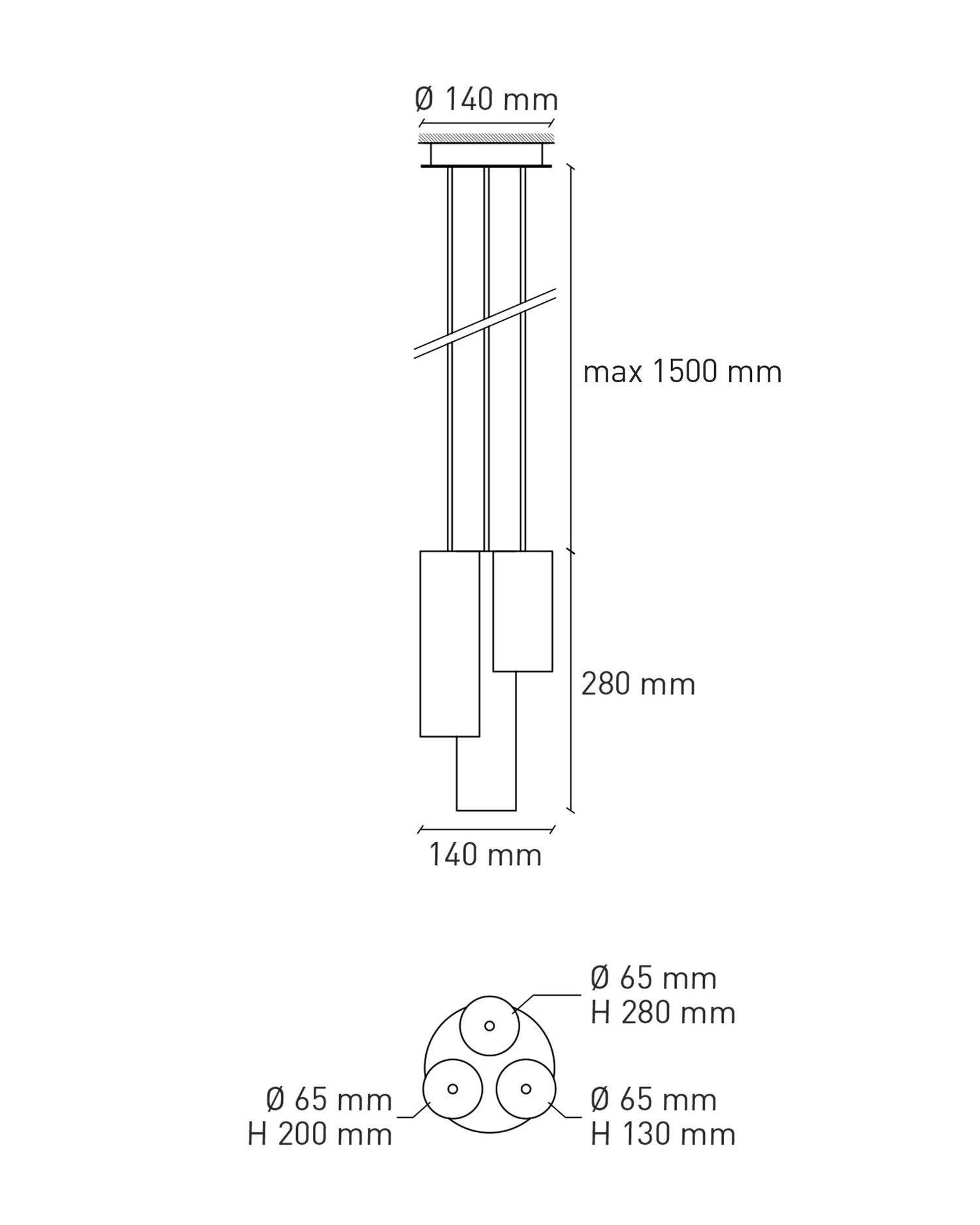 Cromia suspension lamp - Trio