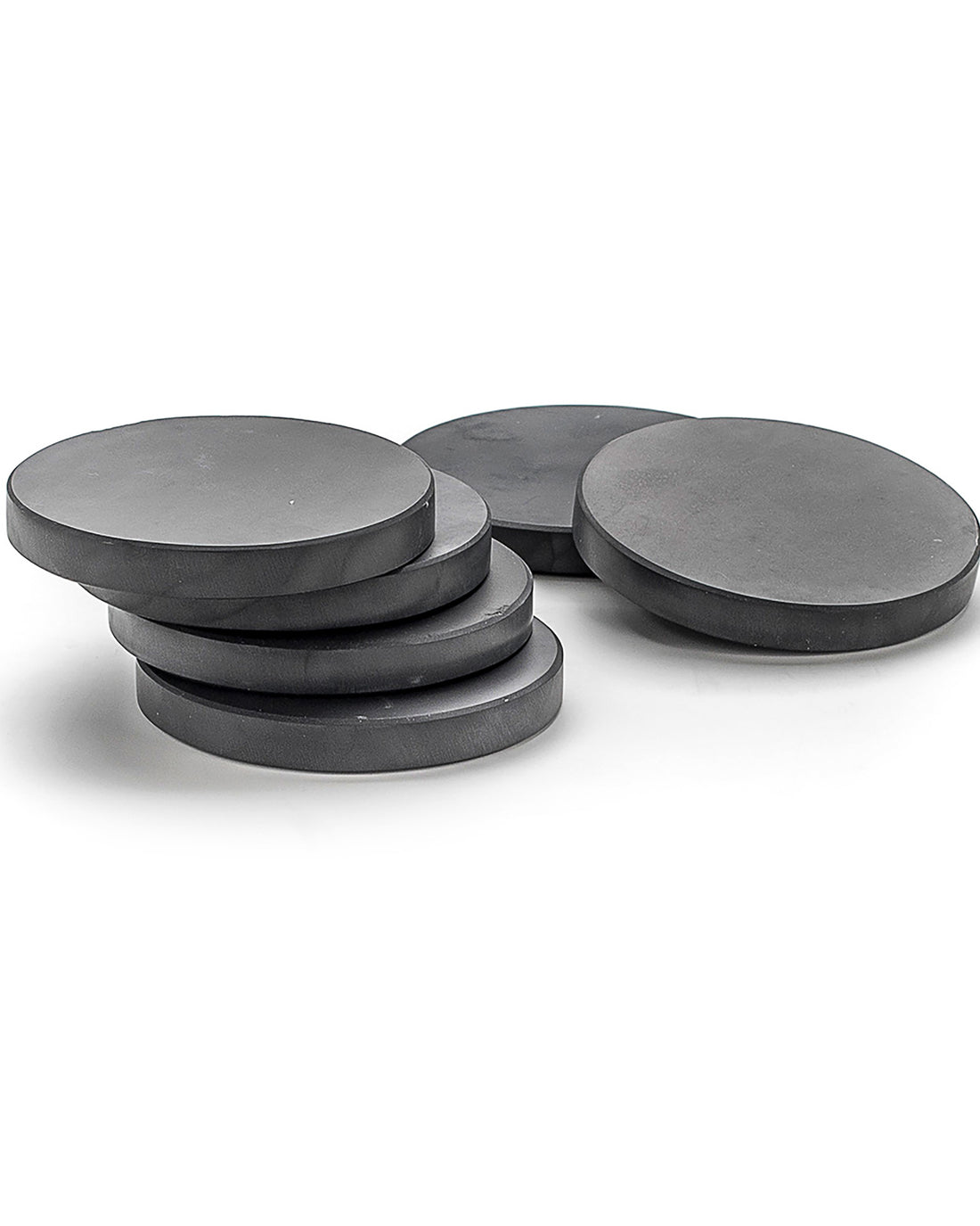 Poggiali qui – Set of 6 round coasters in Ligurian slate