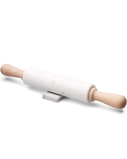 Tutte mi vogliono - Rolling pin in white Carrara marble and wood