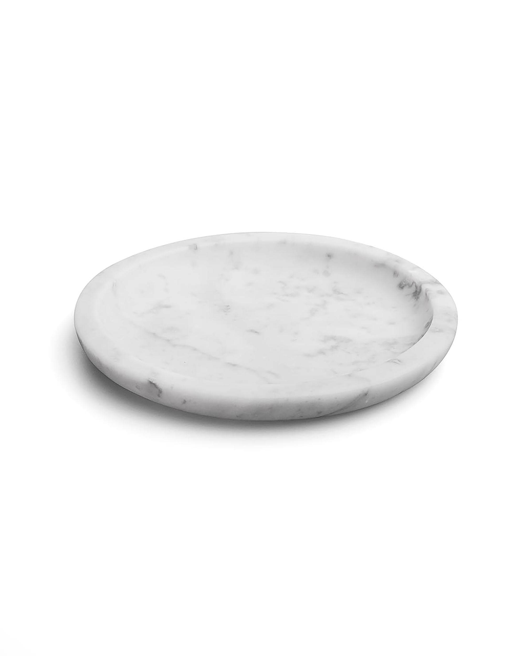 Lasciami stare - Design plate in white Carrara marble 16cm.