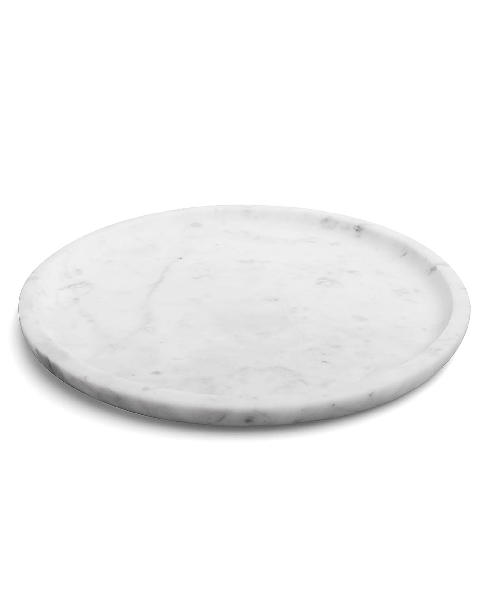 Lasciami stare - Design plate in white Carrara marble 28cm.