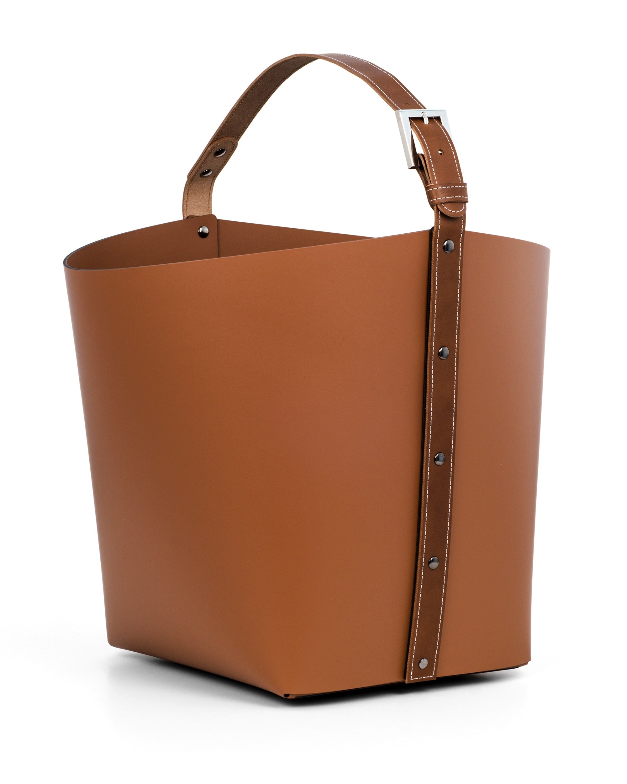 Ovo basket with handles - Tan