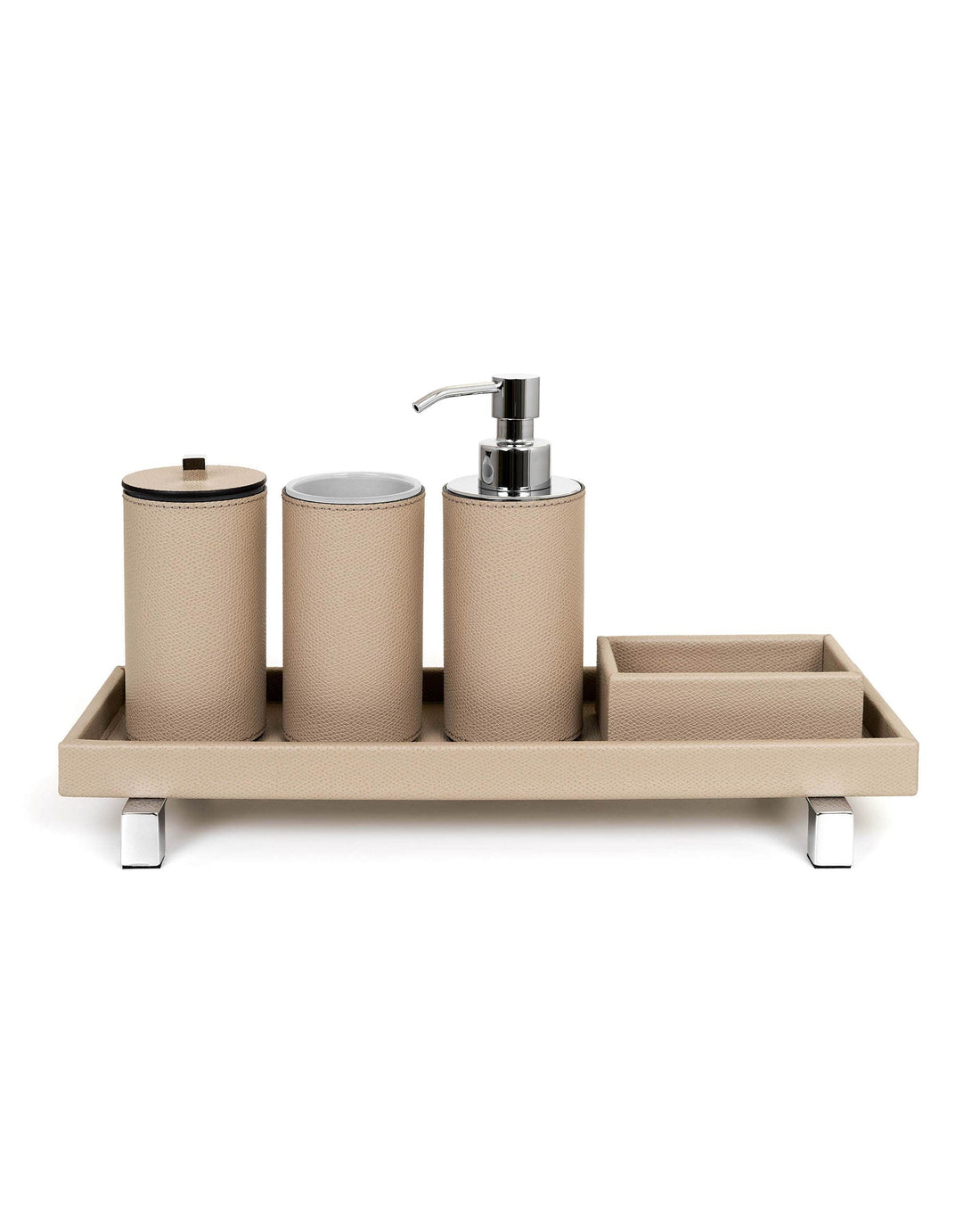 Poseidon round bathroom set - Taupe