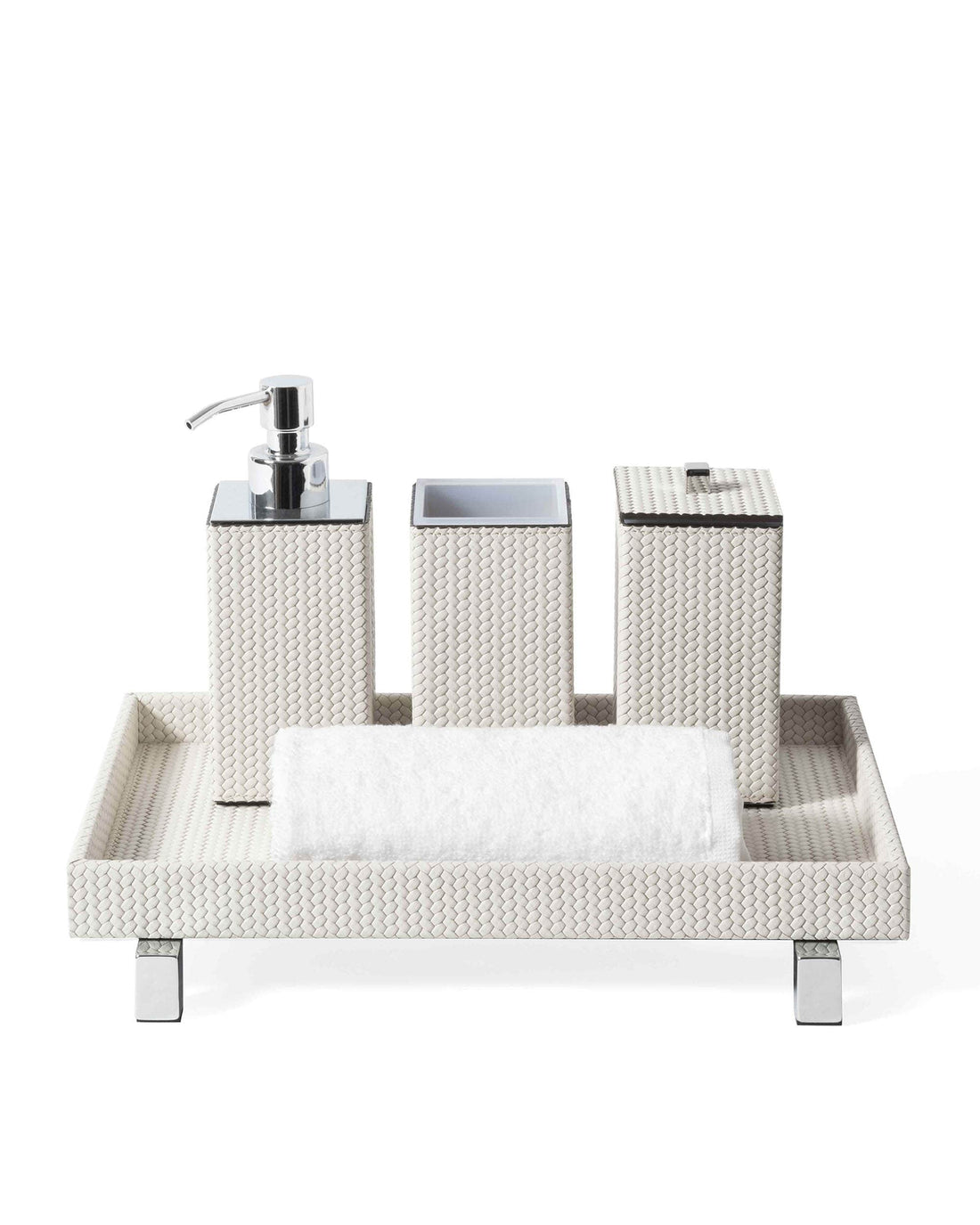 Square Poseidon bathroom set - Cream