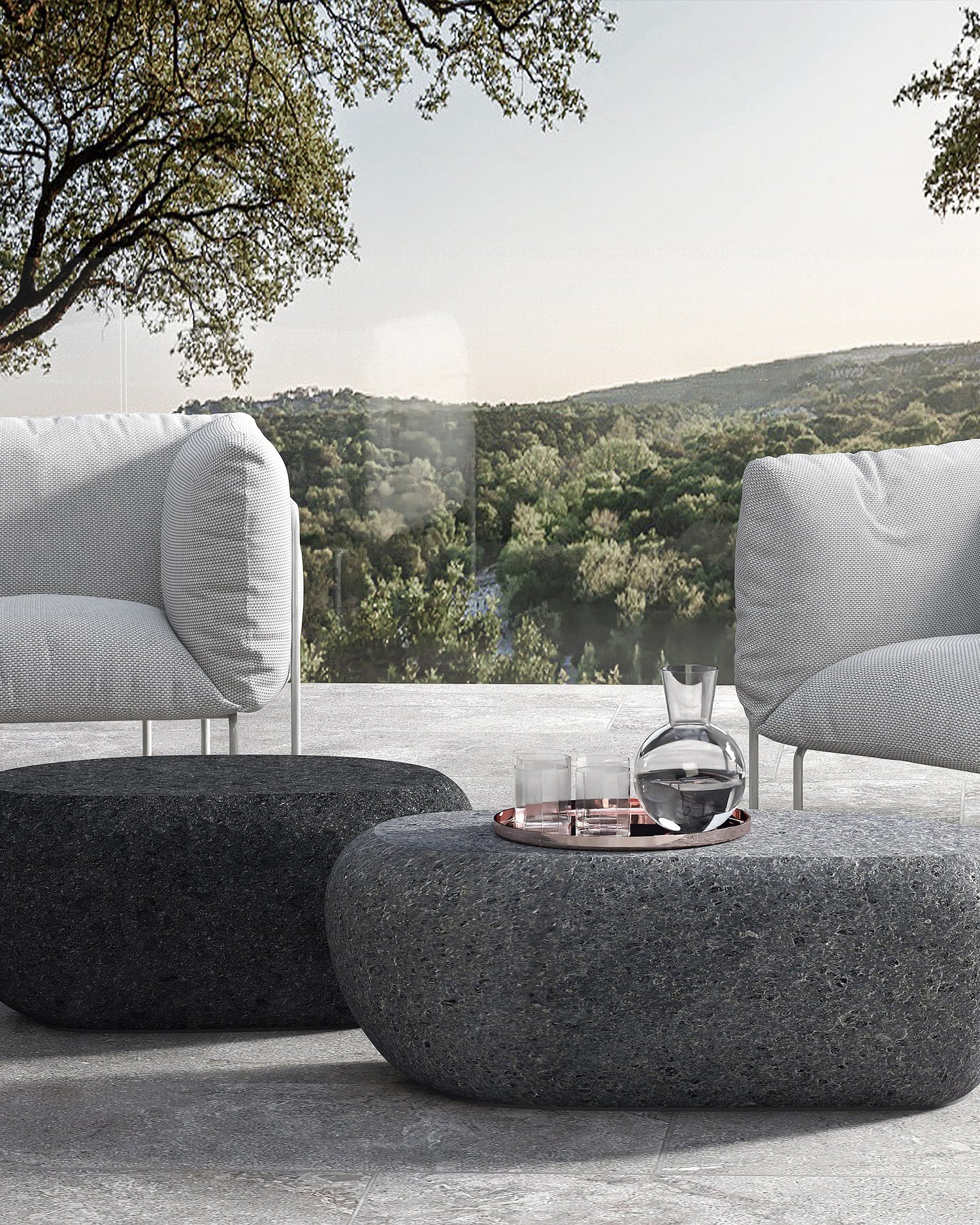 Flirtstones Material - 75 coffee tables/poufs for outdoors and indoors