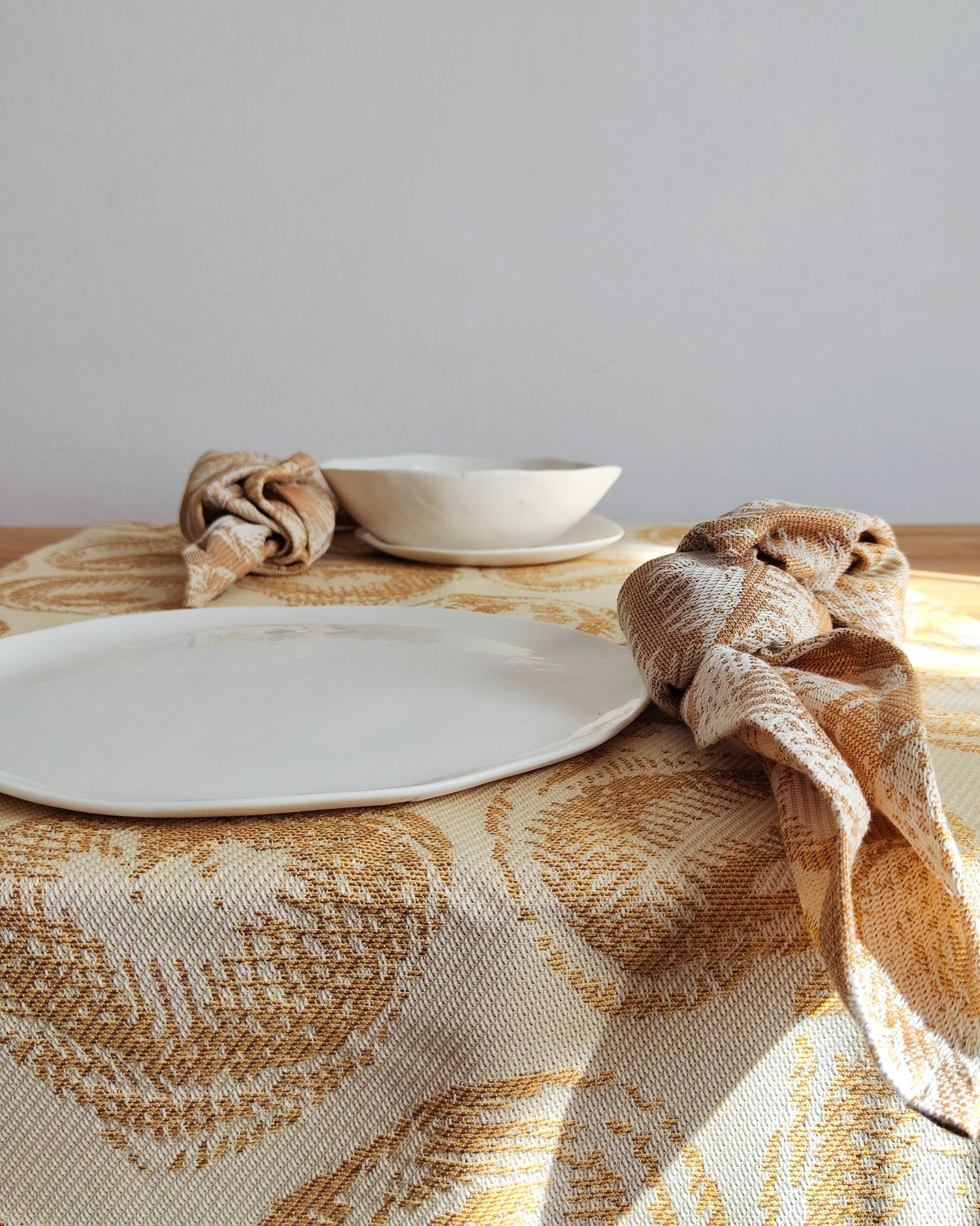 Cotton runner with napkins (tortellini)